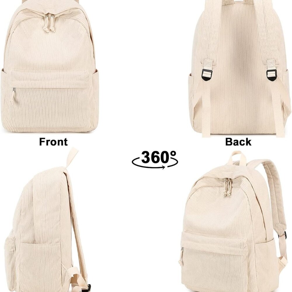 Lightweight Beige Daypack With Multiple Pockets -… - image 7